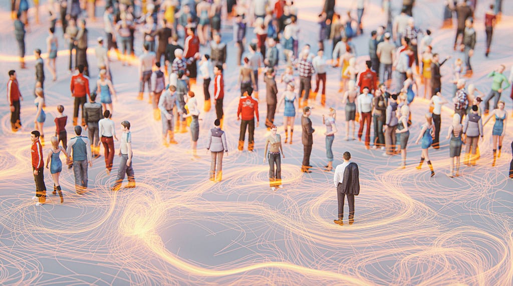 verbinding tussen mensen in de toekomst